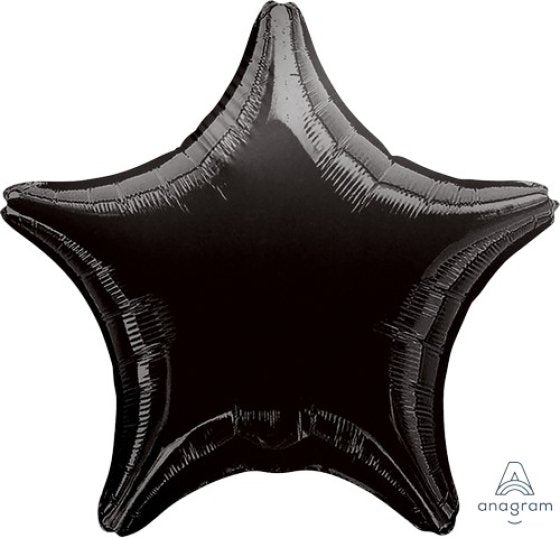 BLACK STAR FOIL BALLOON - 48CM