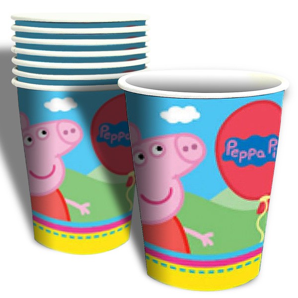PEPPA PIG 266ML PAPER CUPS - PACK OF 8