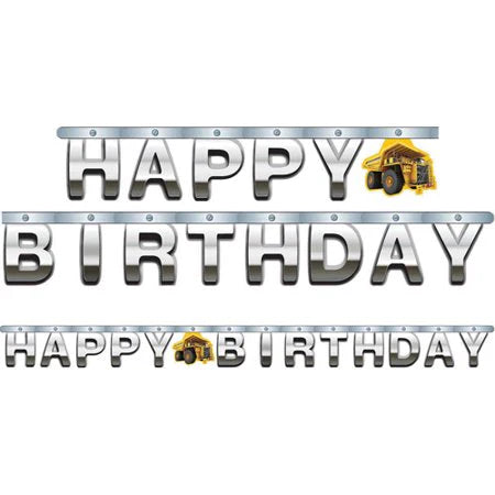 CONSTRUCTION HAPPY BIRTHDAY BANNER