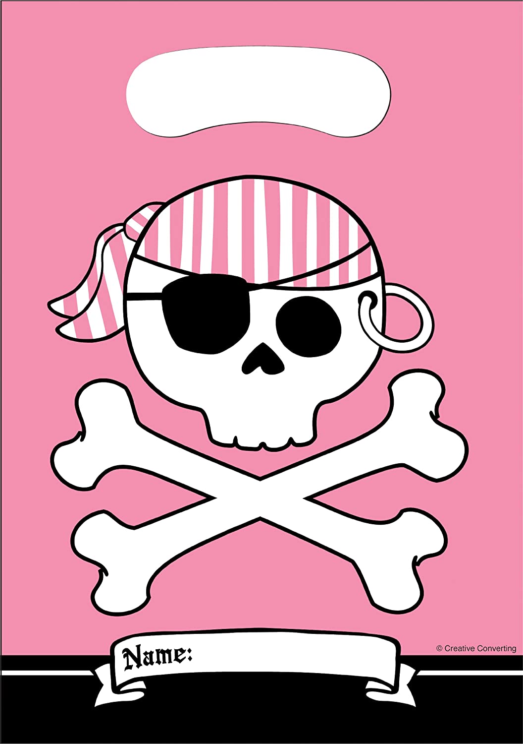 PINK PIRATE LOOT BAGS - PACK OF 8