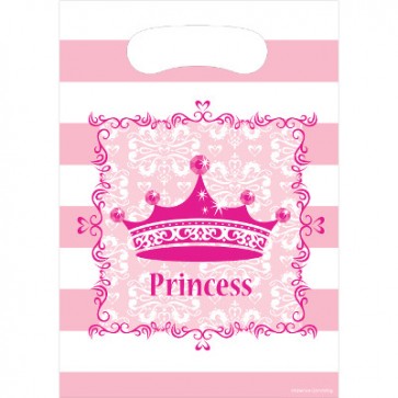 PINK PRINCESS ROYALTY LOOT BAGS - PACK OF 8