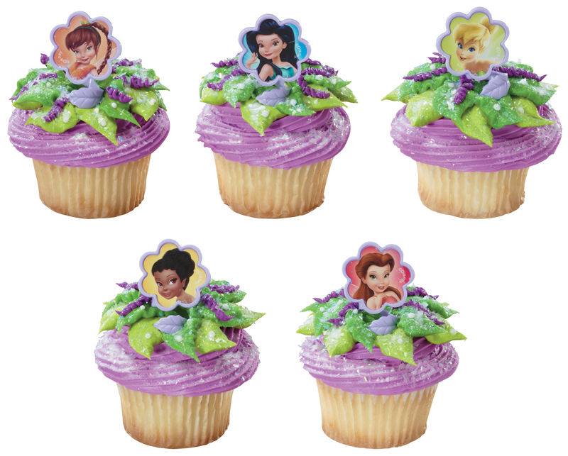 DISNEY TINKERBELL 1 CUPCAKE RINGS - PACK OF 12