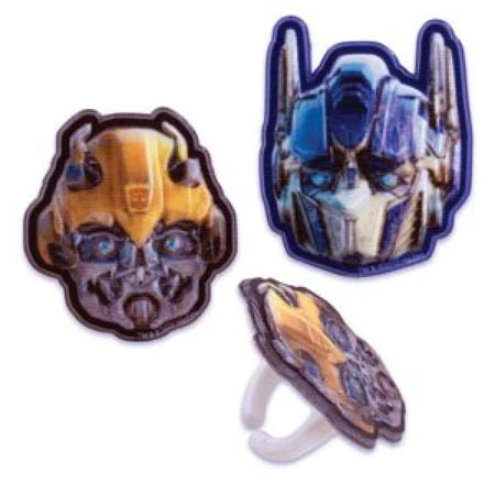 TRANSFORMERS 1 CUPCAKE RINGS - PACK OF 12