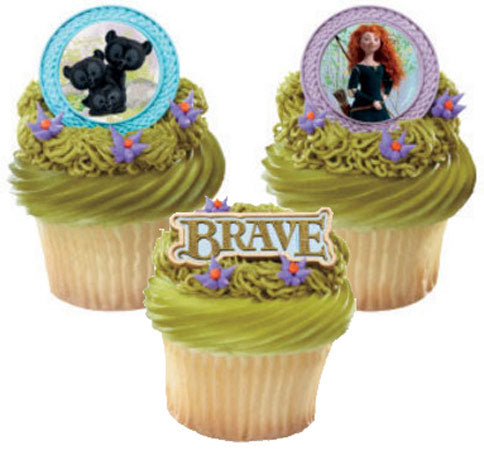 DISNEY BRAVE CUPCAKE RINGS - PACK OF 12