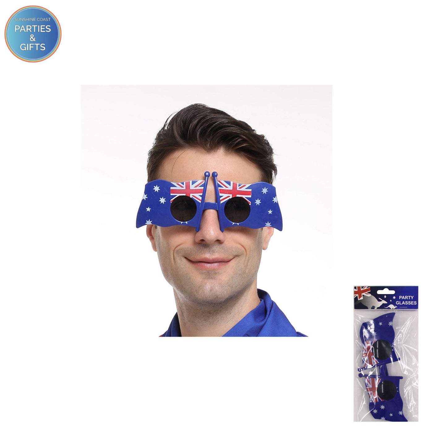 AUSTRALIAN AUSSIE FLAG PARTY GLASSES