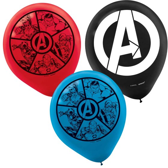 MARVEL AVENGERS POWERS UNITE LATEX BALLONS 30CM - PACK OF 6