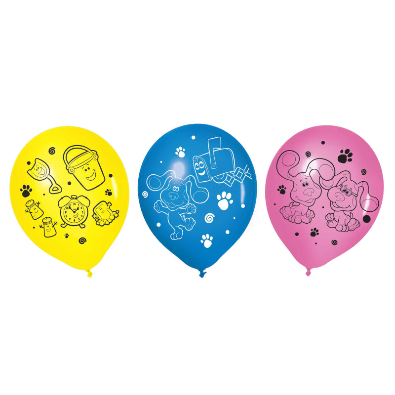 BLUE'S CLUES BALLOONS 30.4CM - PACK OF 6