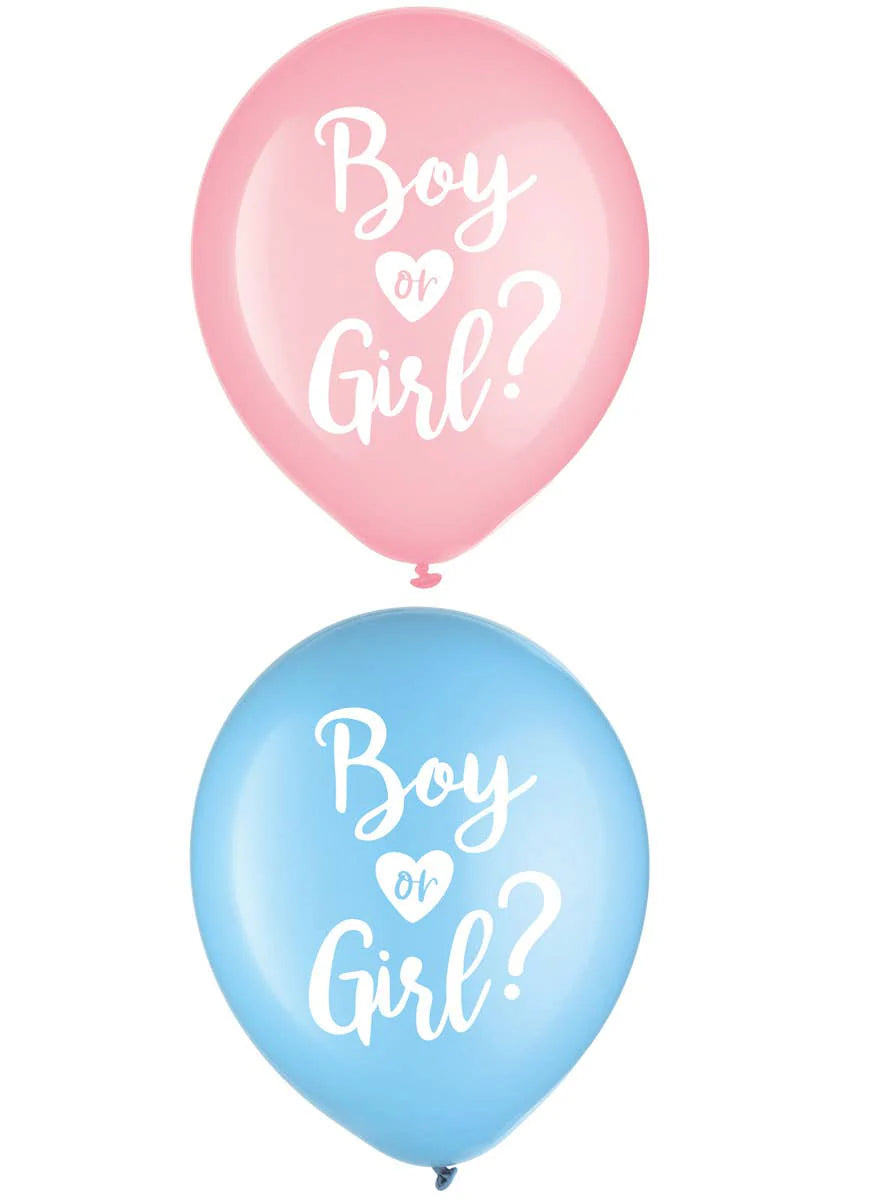 BABY SHOWER GENDER REVEAL LATEX BALLOON - 30.4CM - PACK OF 15