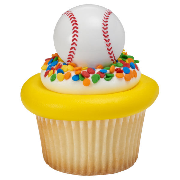 BASEBALL CUPCAKE RINGS - PACK OF 12
