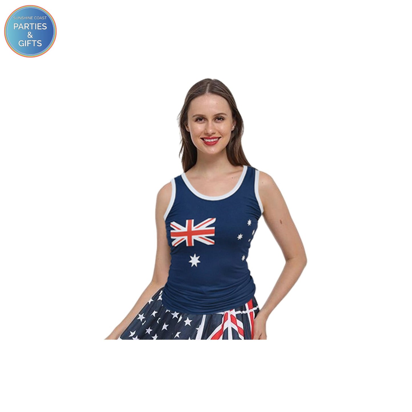 WOMENS AUSTRALIA FLAG SINGLET - SIZES M & L