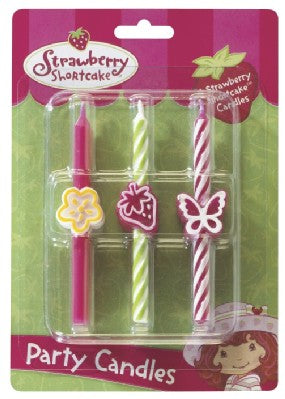 STRAWBERRY SHORTCAKE CANDLES - PACK OF 6
