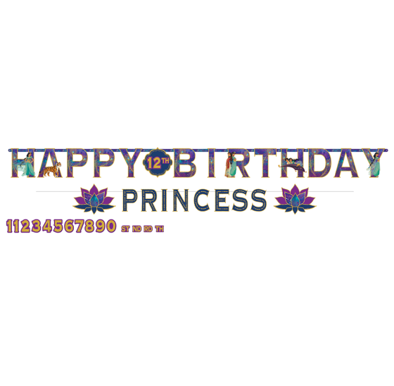 DISNEY ALADDIN ADD AN AGE BIRTHDAY JUMBO LETTER BANNER KIT