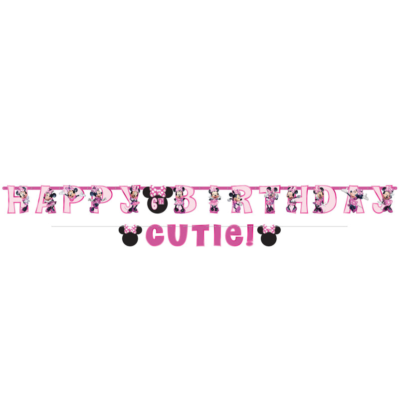 MINNIE MOUSE FOREVER ADD AN AGE BIRTHDAY JUMBO LETTER BANNER KIT