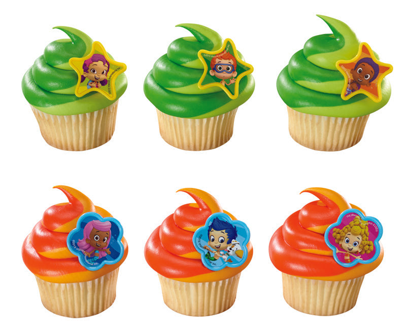 BUBBLE GUPPIES CUPCAKE RINGS - PACK OF 12