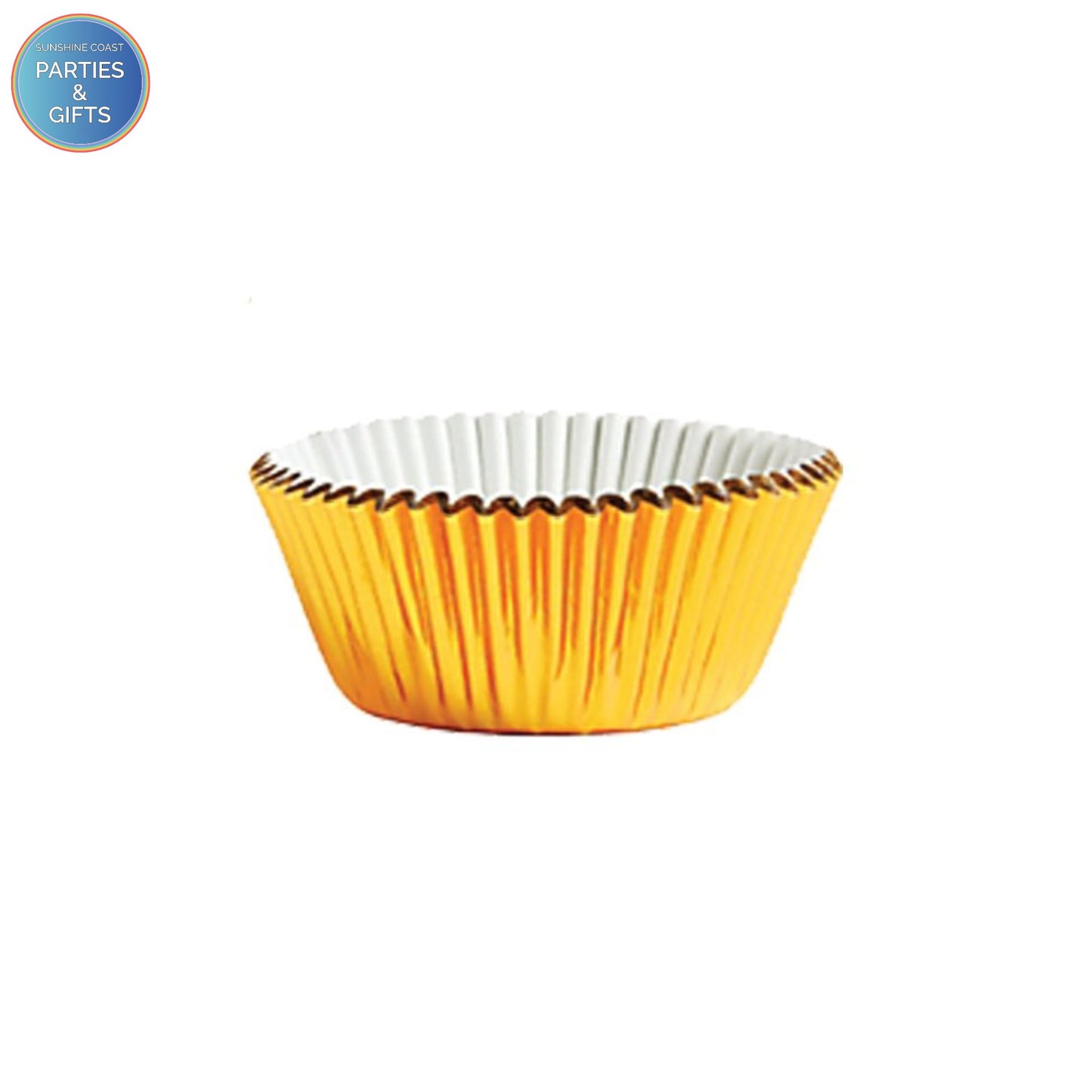 METALLIC GOLD CUPCAKE BAKING CUPS - PACK OF 24