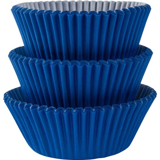 BRIGHT ROYAL BLUE CUPCAKE BAKING CUPS - PACK OF 75