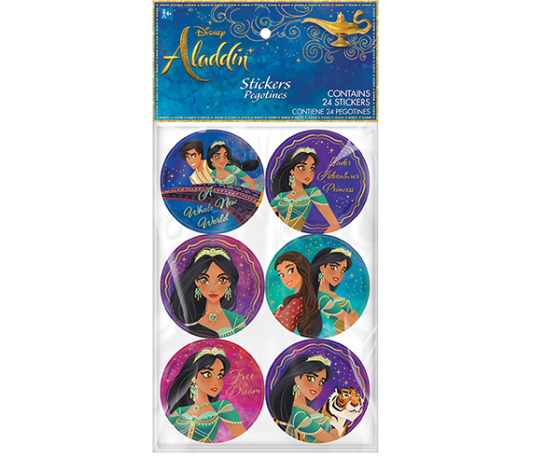 DISNEY ALADDIN STICKERS - PACK OF 24