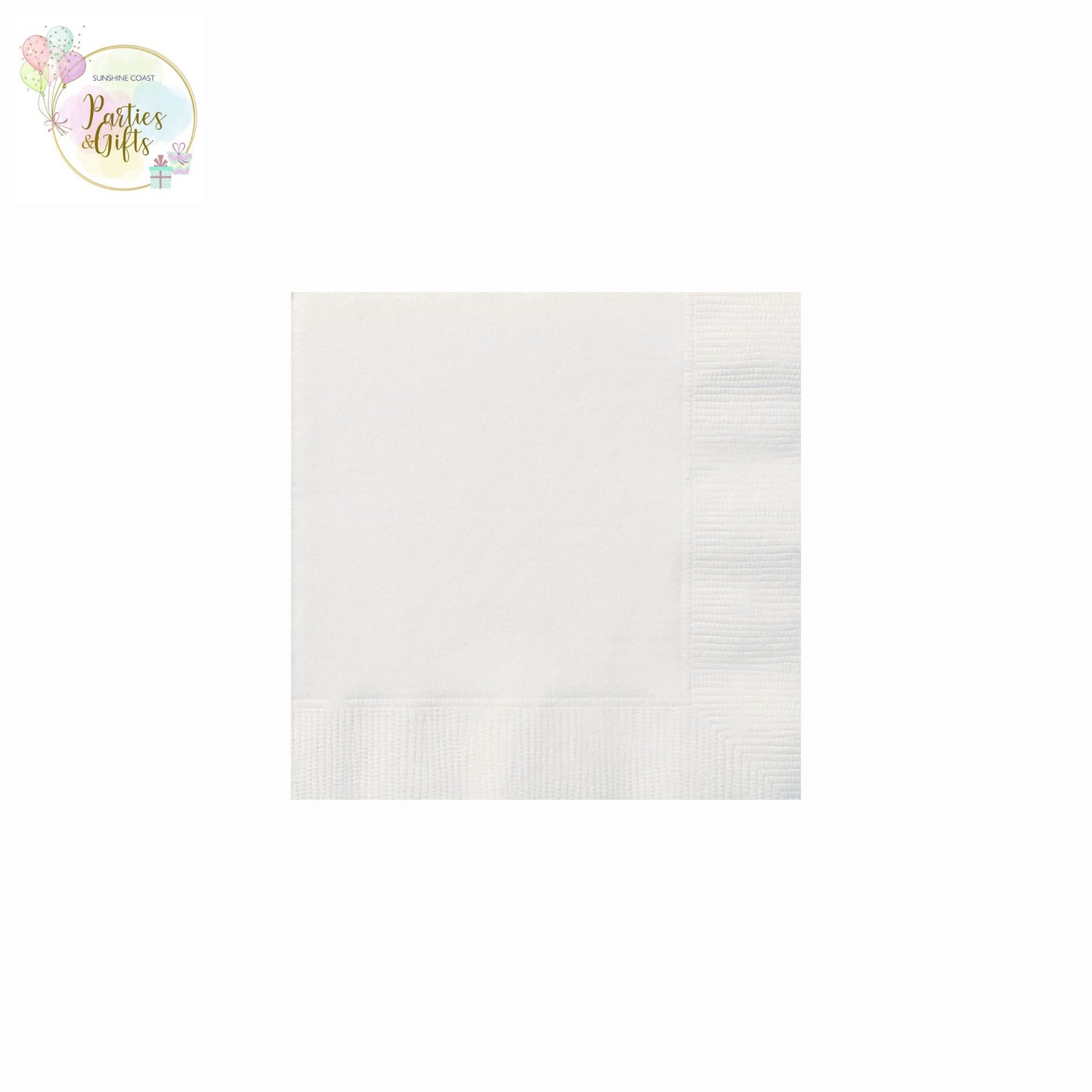 BRIGHT WHITE LUNCH NAPKINS - PACK OF 20