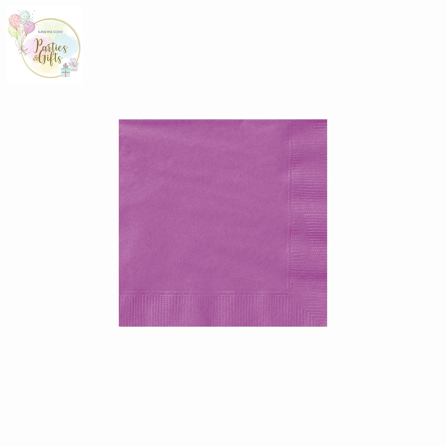 PRETTY PURPLE LUNCH NAPKINS - PACK OF 20