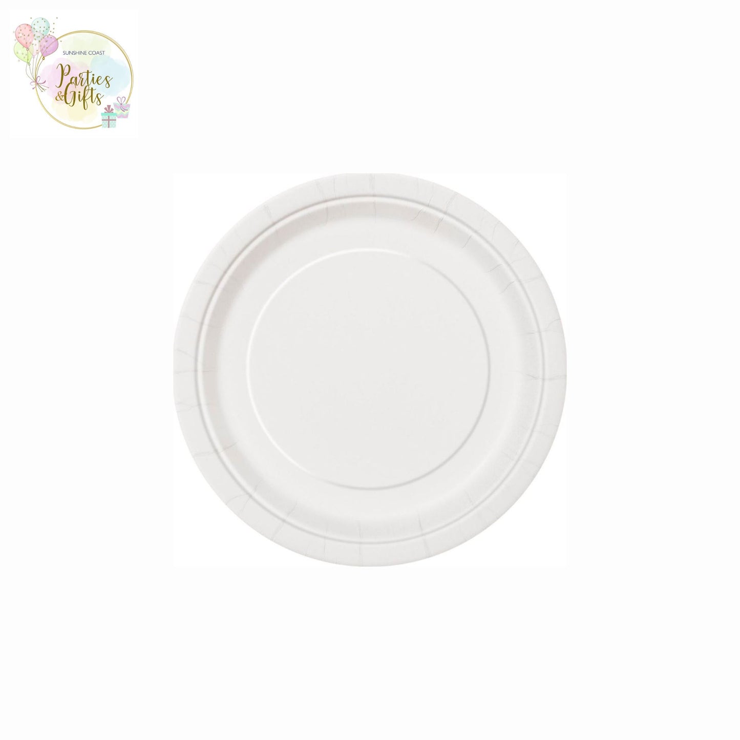 BRIGHT WHITE PAPER PLATES 23CM ROUND - PACK OF 8