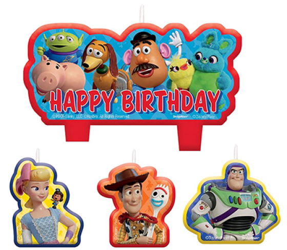 TOY STORY BIRTHDAY CANDLE SET - PACK OF 4