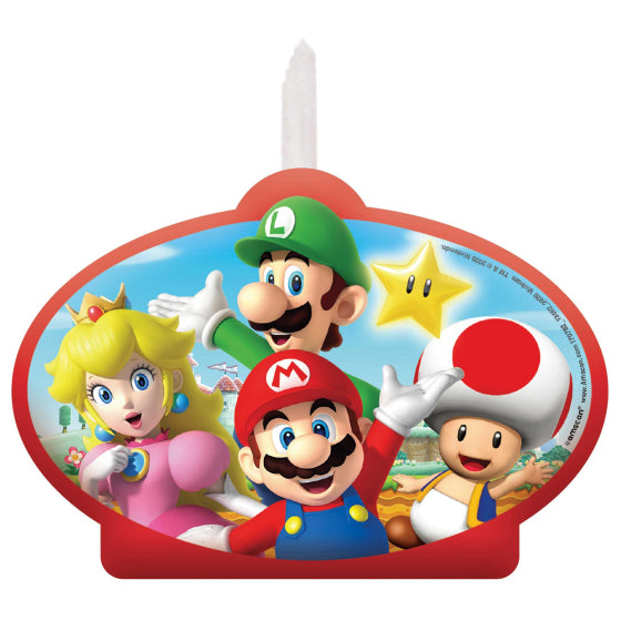 SUPER MARIO BROS HAPPY BIRTHDAY CANDLE