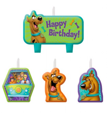SCOOBY DOO BIRTHDAY CANDLE SET - PACK OF 4