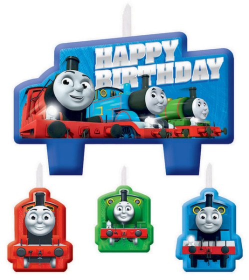 THOMAS THE TANK ENGINE BIRTHDAY CANDLE SET - PACK OF 4
