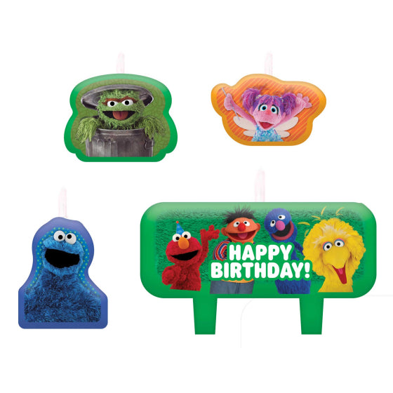 SESAME STREET BIRTHDAY CANDLE SET - PACK OF 4