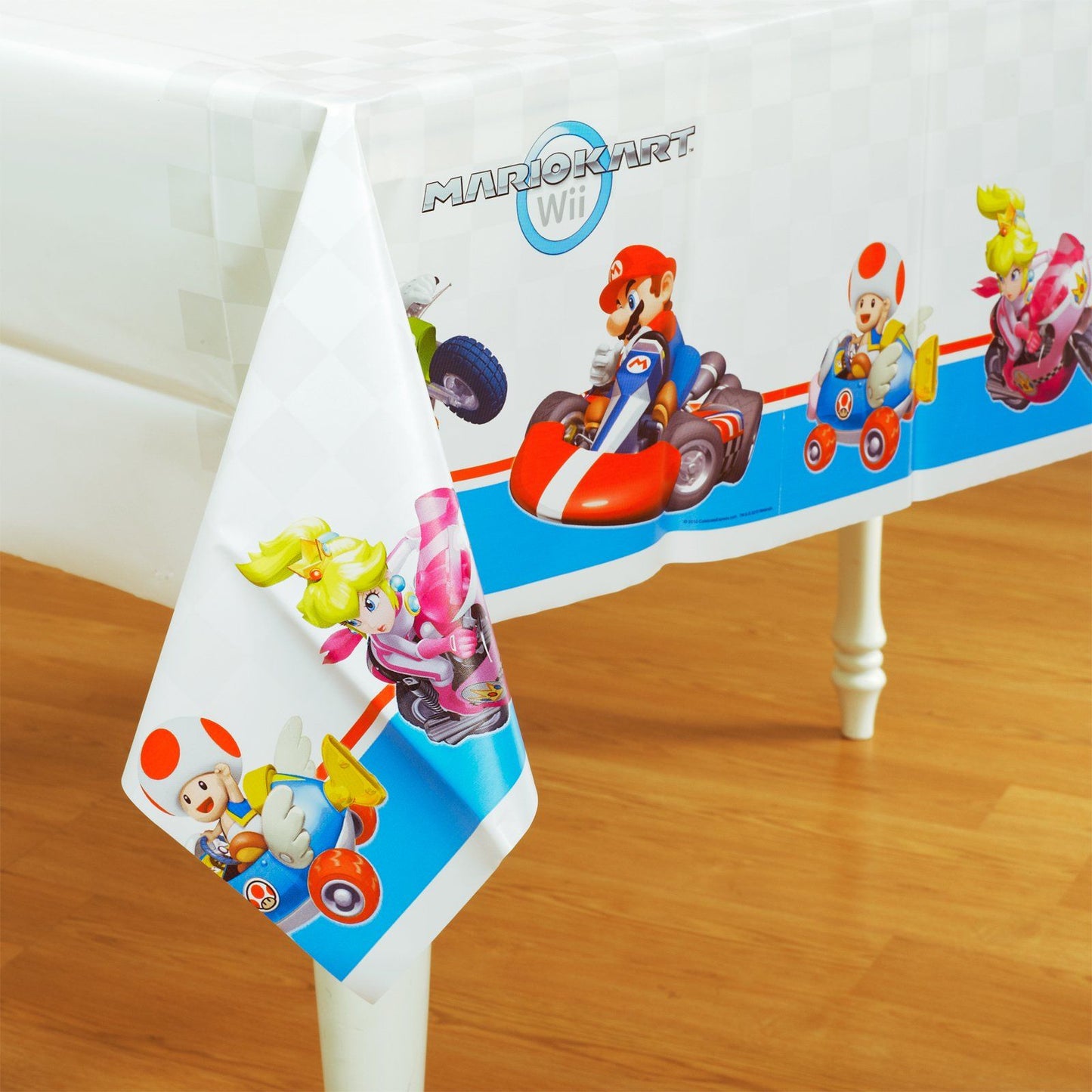SUPER MARIO BROS MARIOKART WII PLASTIC TABLECOVER 137CM x 274CM