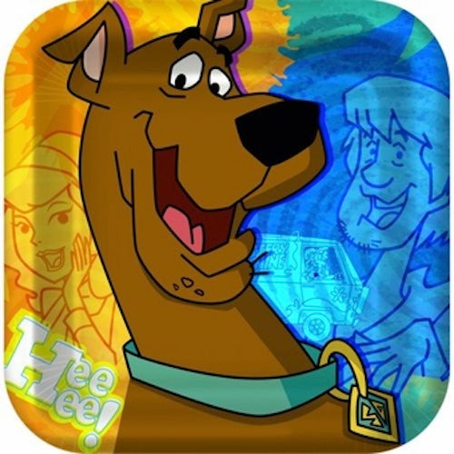 SCOOBY DOO MOD MYSTERY SQUARE PAPER PLATES 23.49CM - PACK OF 8