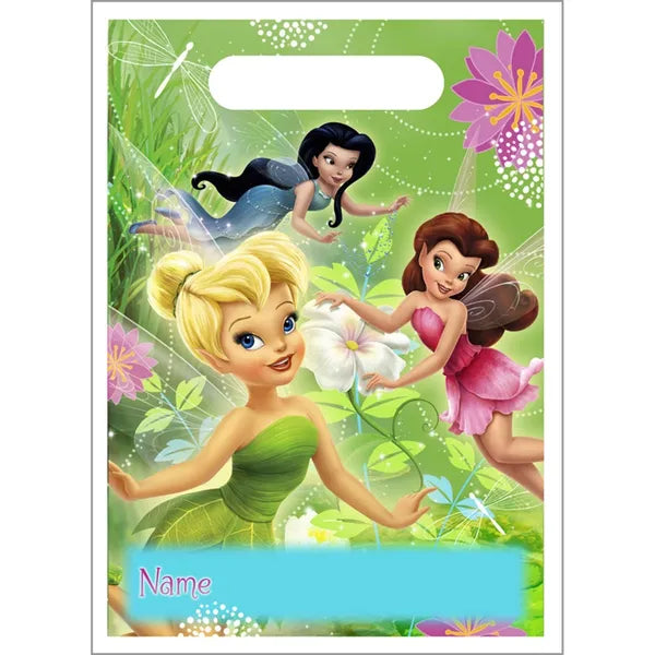 DISNEY FAIRIES TINKERBELL LOOT BAGS - PACK OF 8