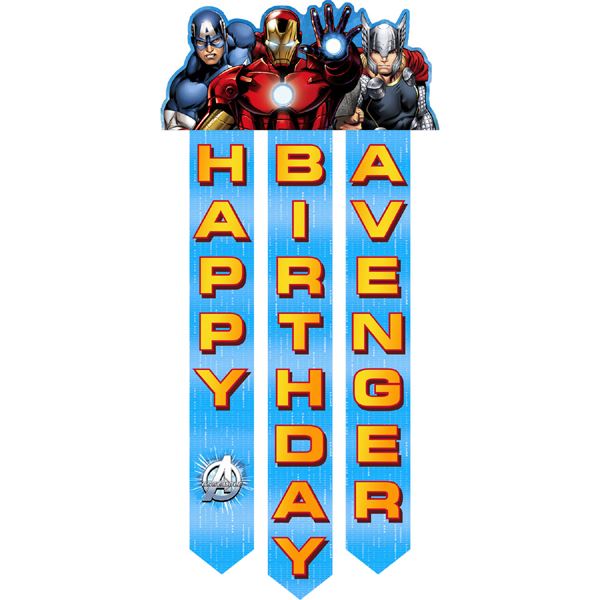 MARVEL AVENGERS ASSEMBLE BIRTHDAY BANNER