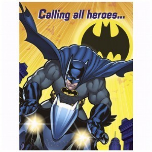 BATMAN INVITATION SET - PACK OF 8