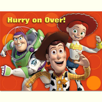TOY STORY INVITATION SET - PACK OF 8