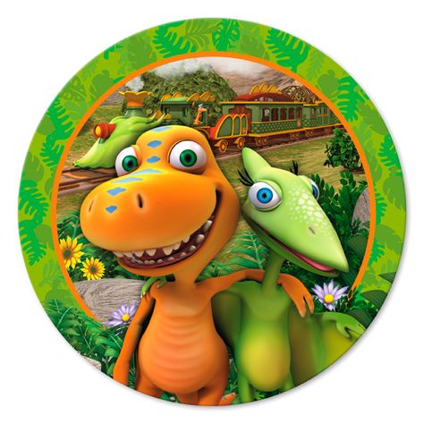 DINOSAUR TRAIN ROUND PAPER PLATES 17.1CM - PACK OF 8