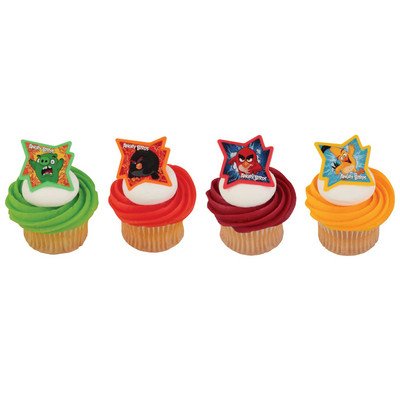 ANGRY BIRDS MOVIE CUPCAKE RINGS - PACK OF 12