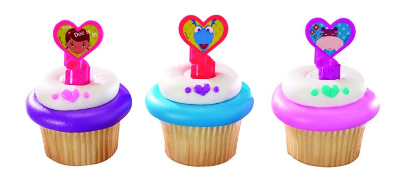 DISNEY DOC MCSTUFFINS CUPCAKE RINGS - PACK OF 12
