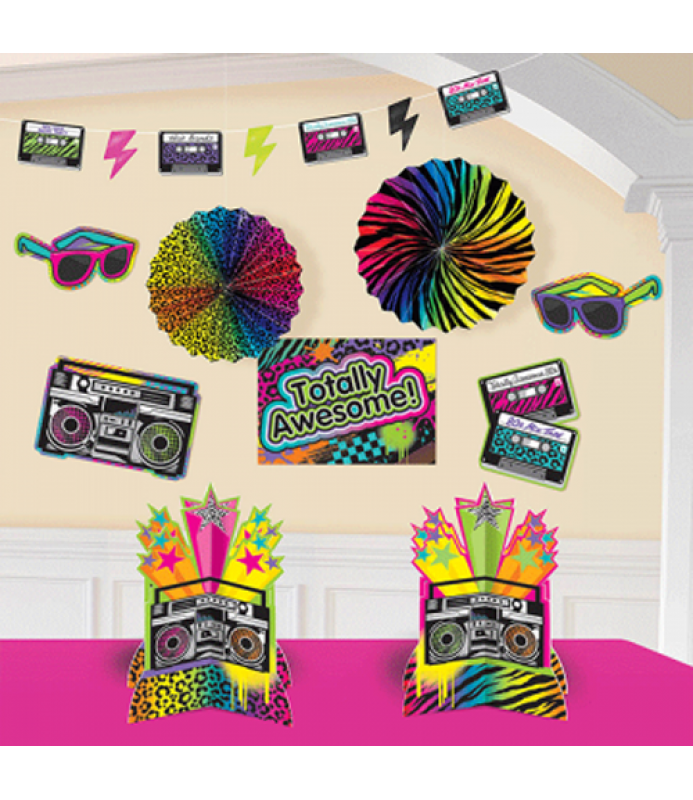 I LOVE THE 80'S BIRTHDAY ROOM DECORATING KIT