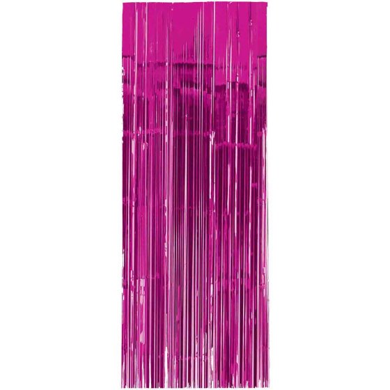 NEW PINK METALLIC FOIL DOOR CURTAIN - 91.4CM x 2.43M