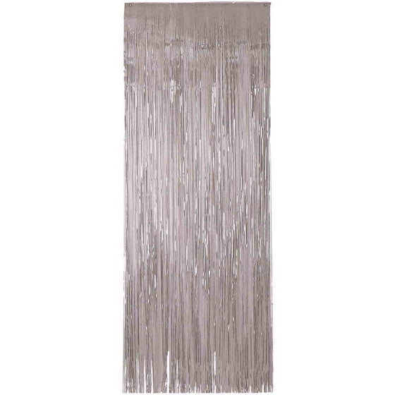 SILVER METALLIC FOIL DOOR CURTAIN - 91.4CM x 2.43M