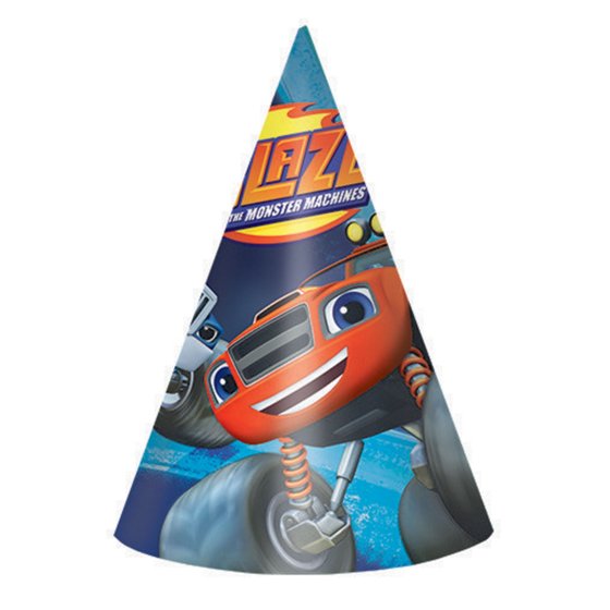 BLAZE PARTY HATS - 8 PACK
