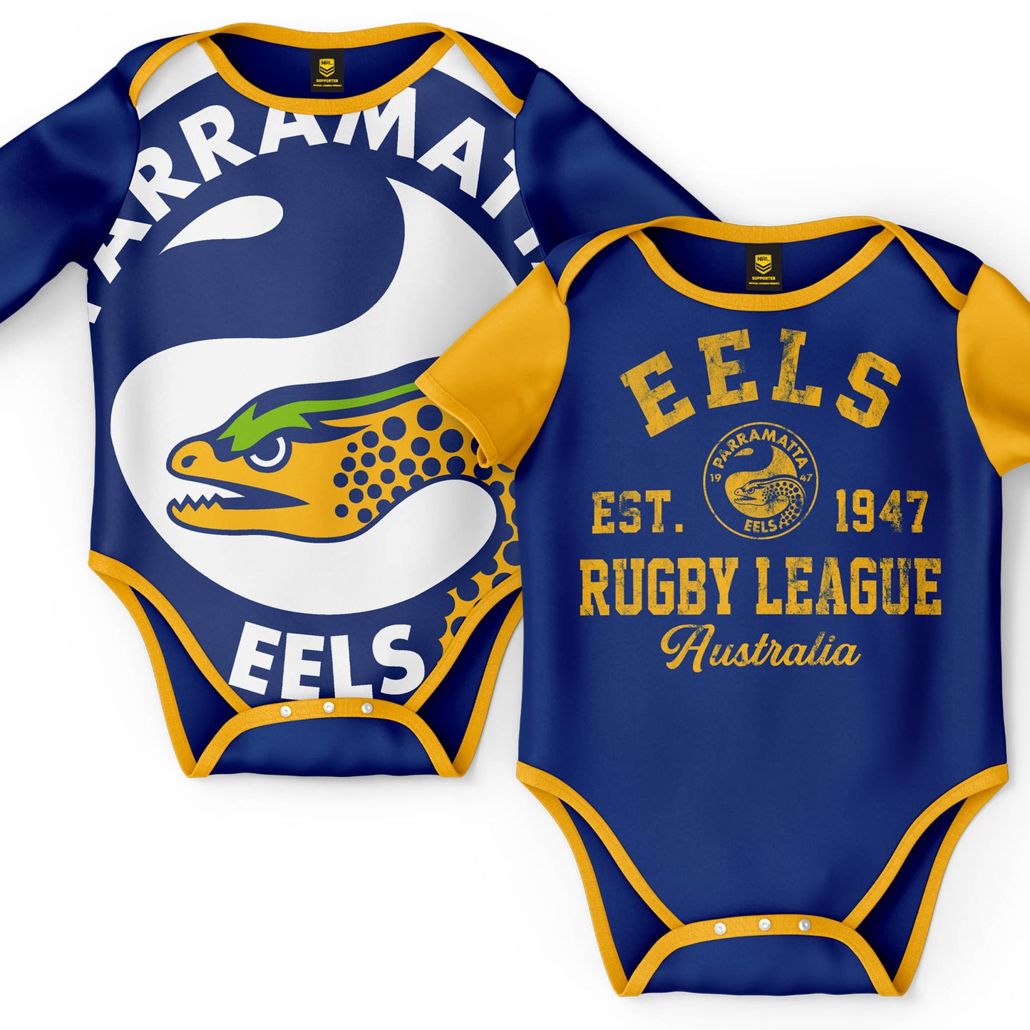 NRL INFANT BODYSUIT 2PC GIFT SET - PARRAMATTA EELS