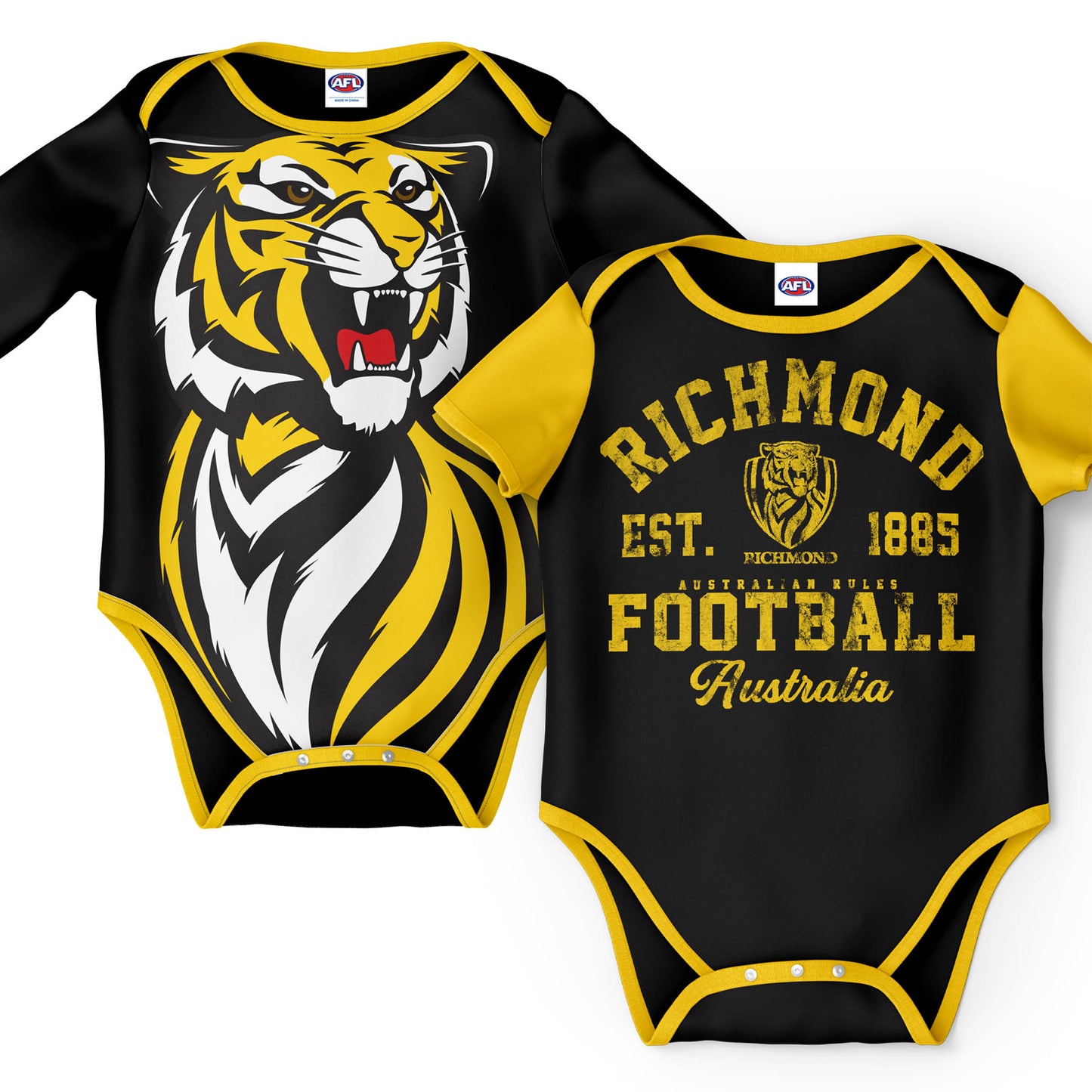 AFL INFANT BODYSUIT 2PC GIFT SET - RICHMOND TIGERS