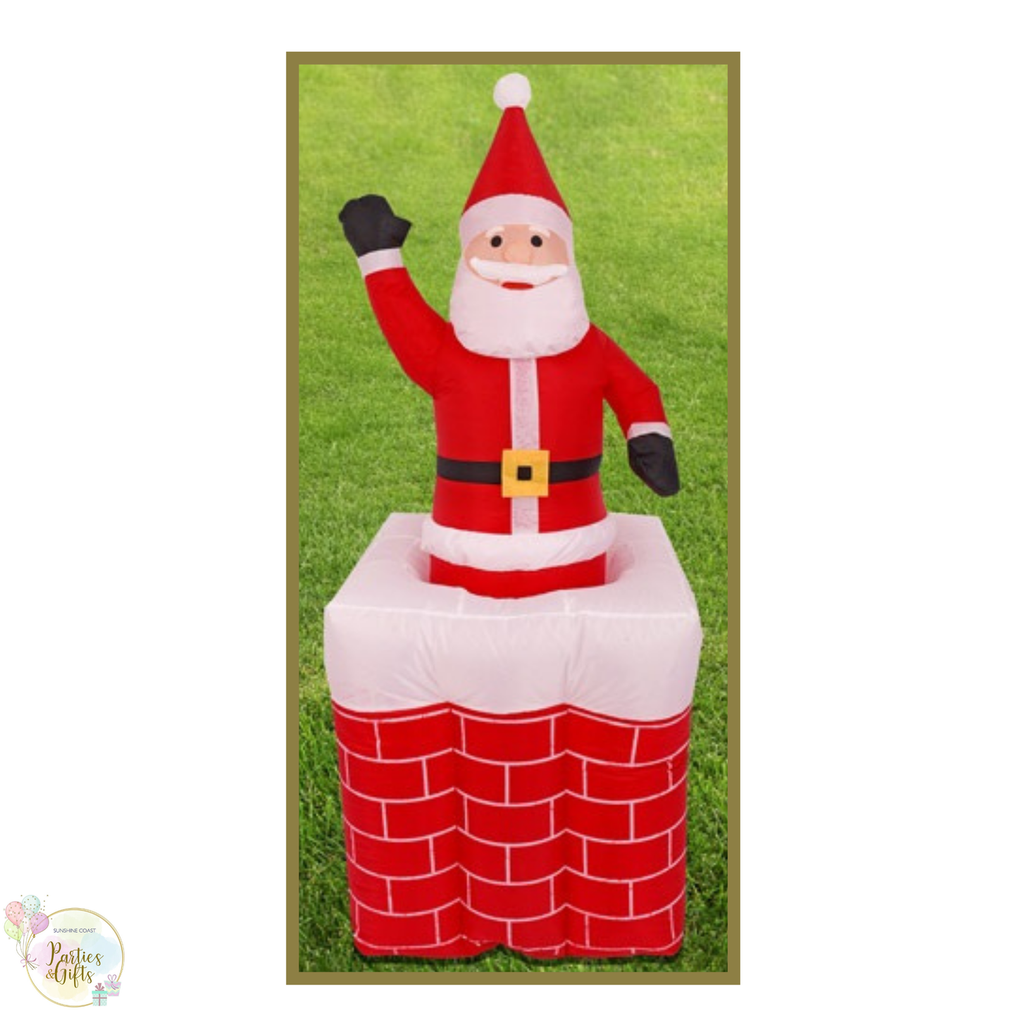 CHRISTMAS INFLATABLE SANTA CHIMNEY 158CM
