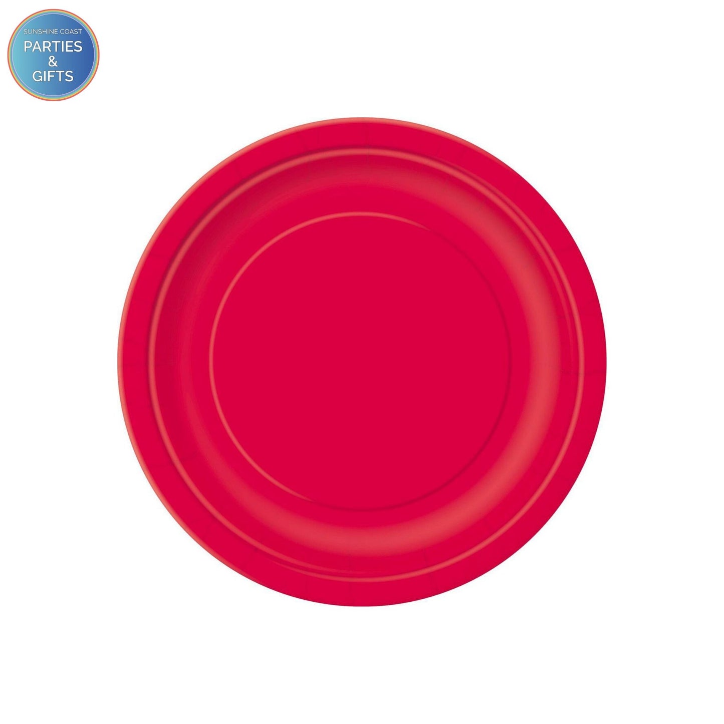 RUBY RED PAPER PLATES 21.9CM ROUND - PACK OF 8