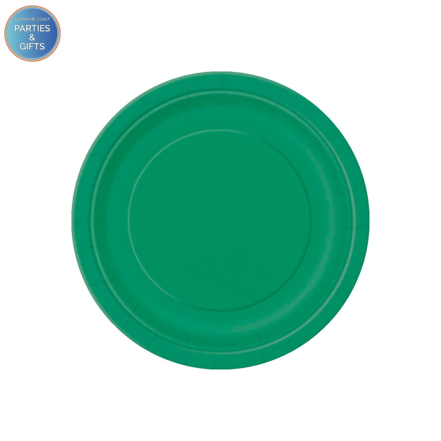 EMERALD GREEN PAPER PLATES 21.9CM ROUND - PACK OF 8