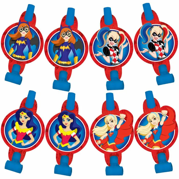 DC SUPER HERO GIRLS PARTY BLOWOUTS - PACK OF 8