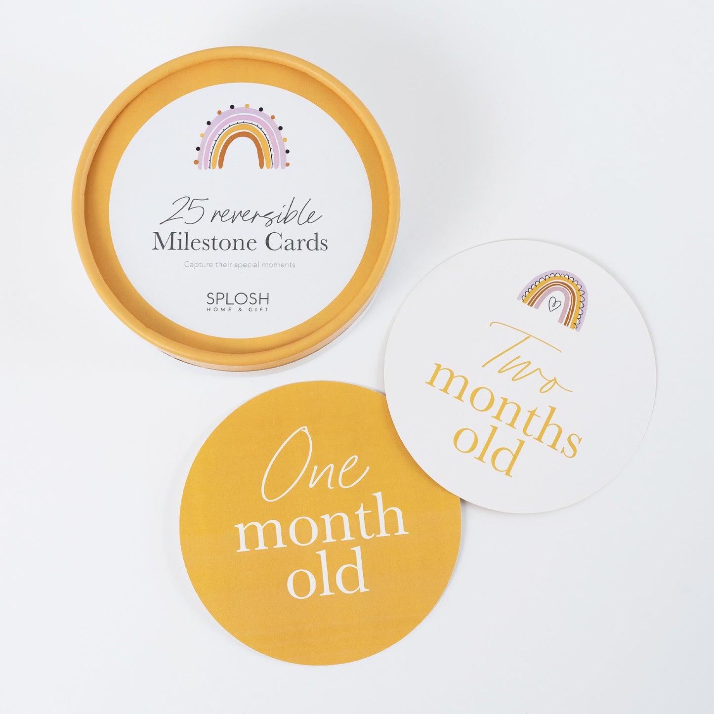 SPLOSH BABY REVERSIBLE MILESTONE CARDS - RAINBOW