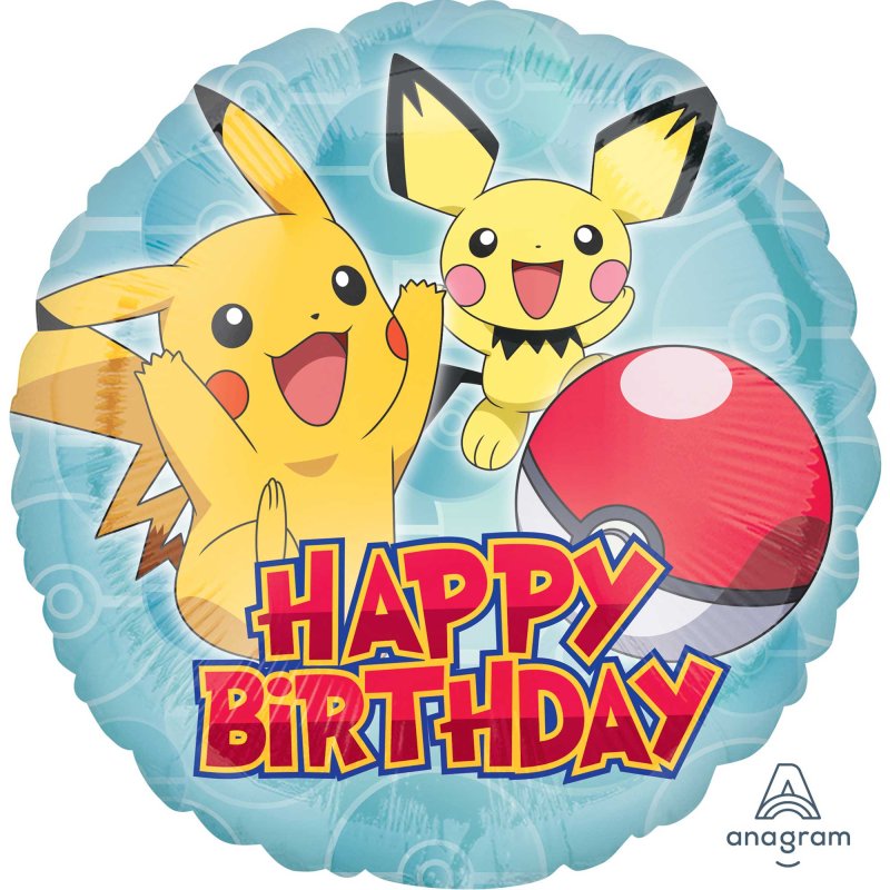 POKEMON HAPPY BIRTHDAY FOIL BALLOON - 43CM